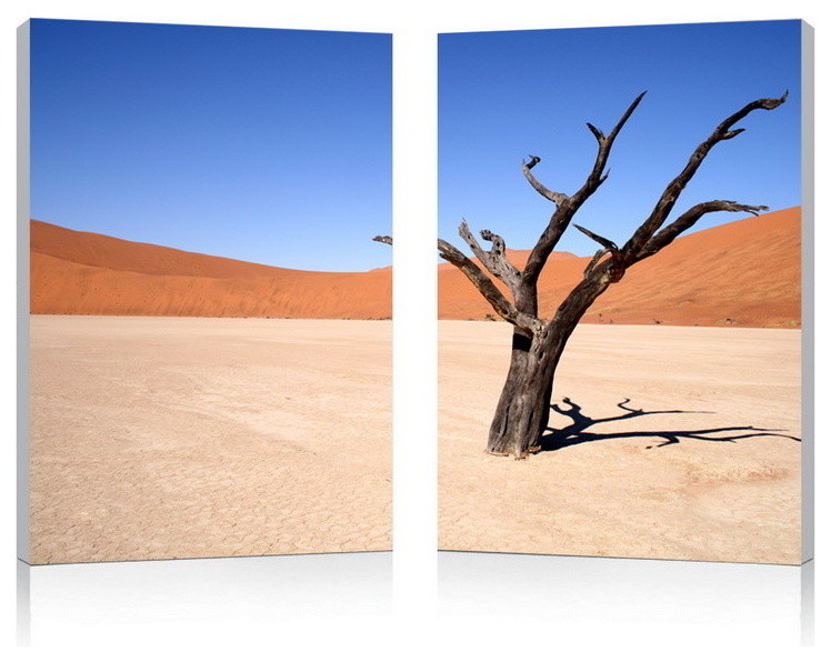 Baxton Studio Desert Solitude Mounted Photography Print Diptych