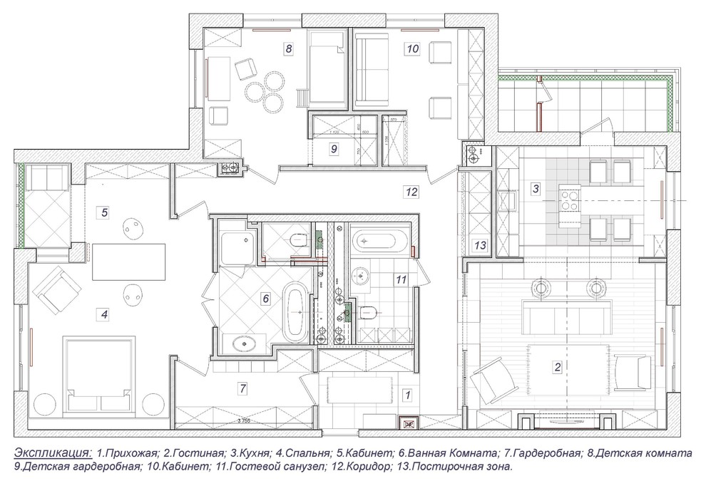 Разноцветная квартира