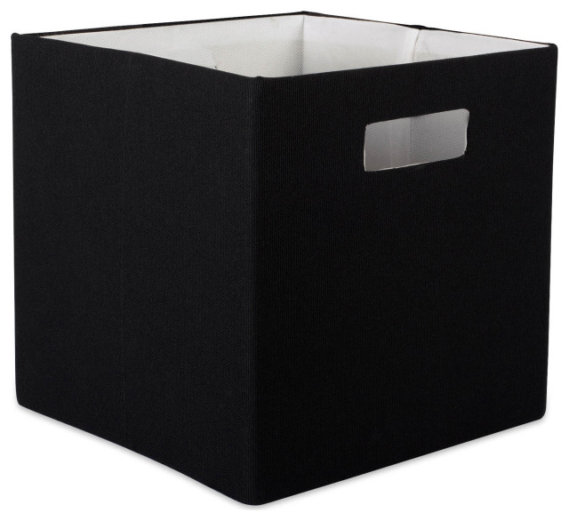 Polyester Cube Solid Black Square 13"x13"x13"