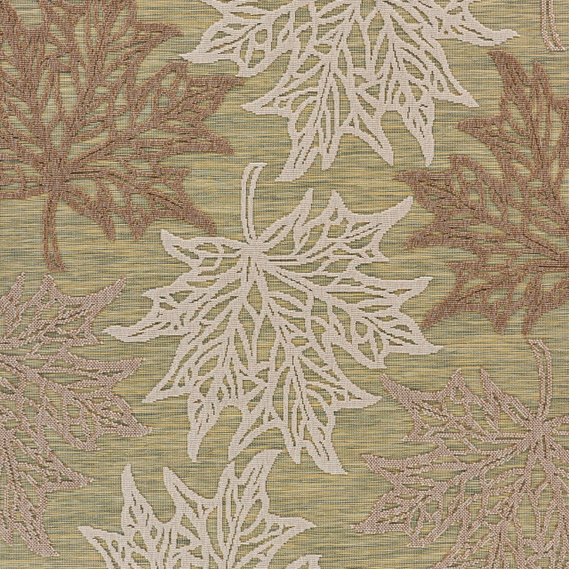 Maple Leaf Botanical Indoor/Outdoor Rug - Contemporary - Outdoor Rugs ...