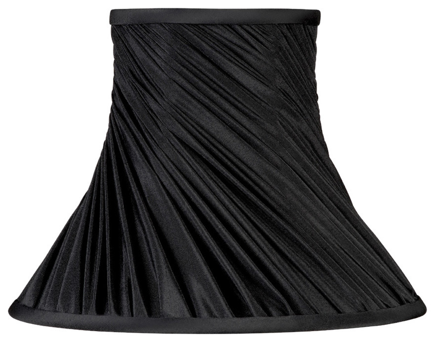 Laura Ashley SFW017 Classic 7.5" Black Faux Silk Bell Shade