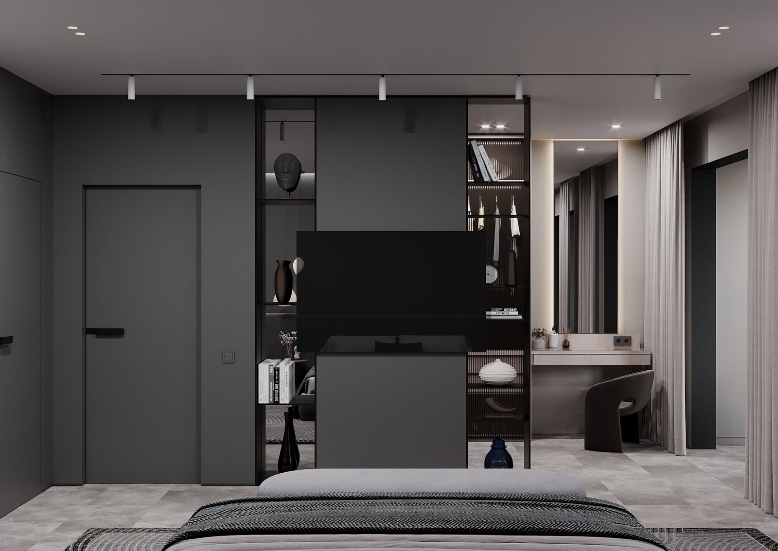 Спальня для молодой девушки ЖК "Лесопарковый", г.Челябинск