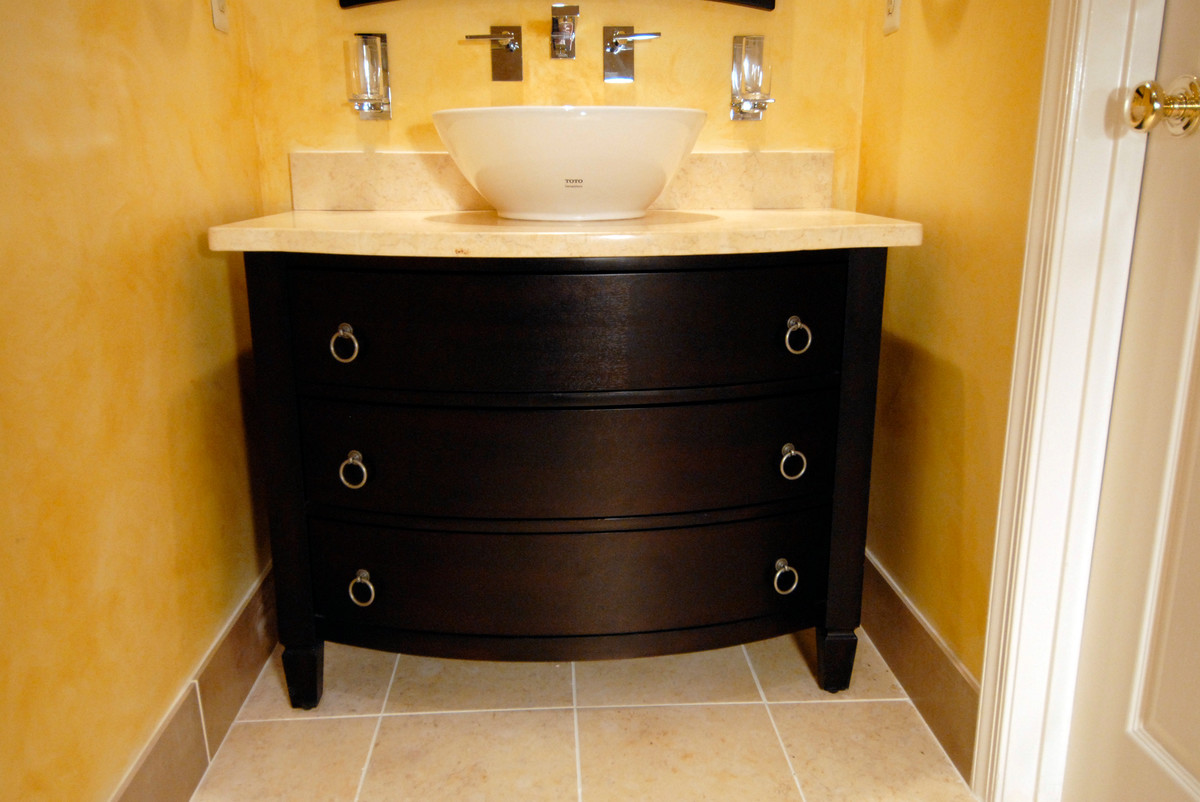 Inspiration for a transitional cement tile bathroom remodel in DC Metro