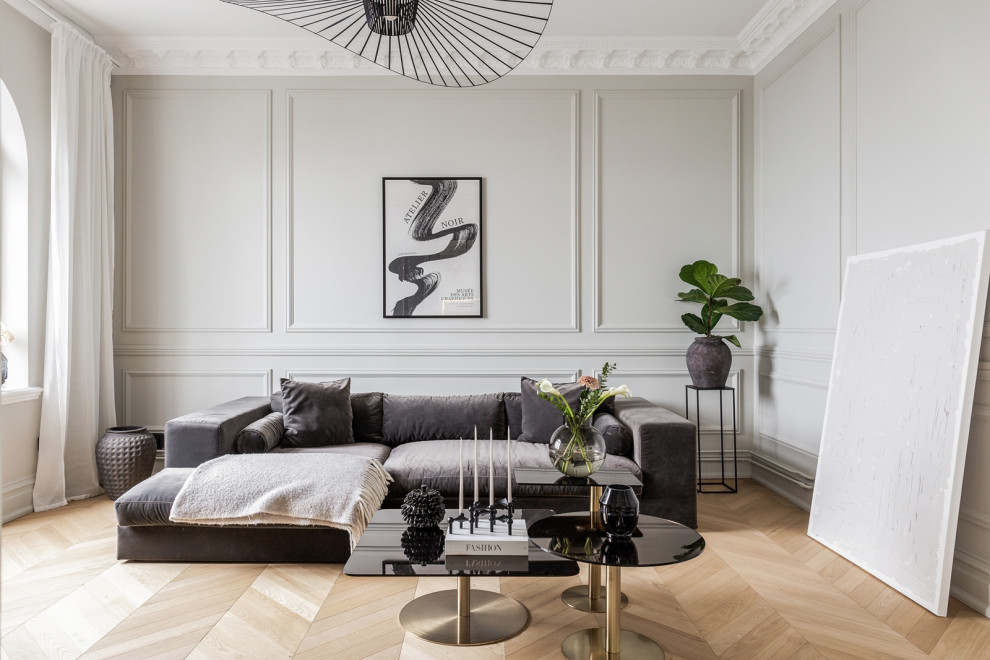 Inspiration for a contemporary living room in Malmo.
