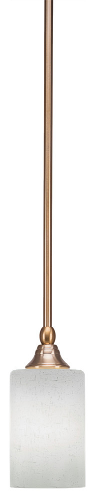 Stem 1-Light Pendant with Hang Straight Swivel, New Age Brass/White Muslin