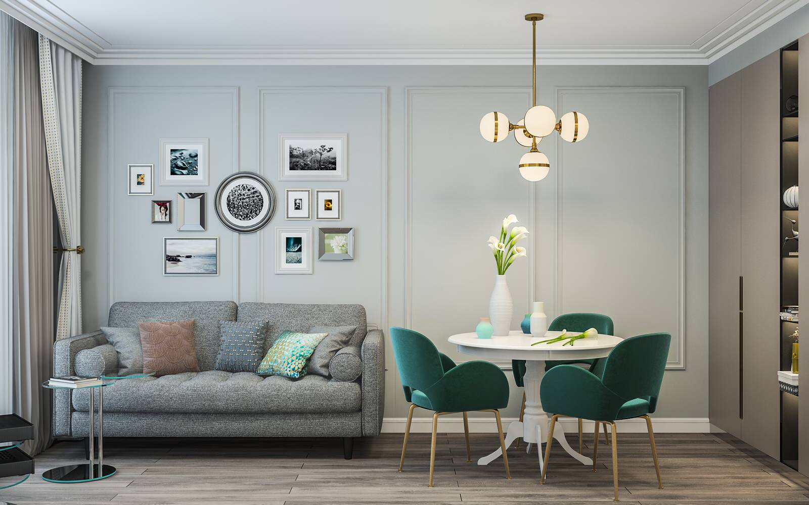 Дизайн - проект однокомнатной квартиры 38 кв.м. г. Москва