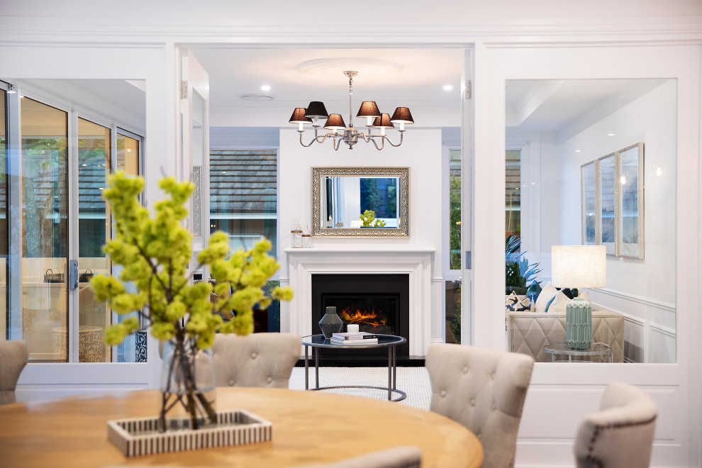 Hamptons - Contemporary Luxury Home - Beach Style - Living Room ...