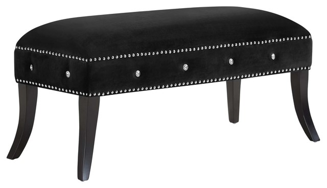 Modern Contemporary Urban Design Bedroom Living Room Bench, Black ...