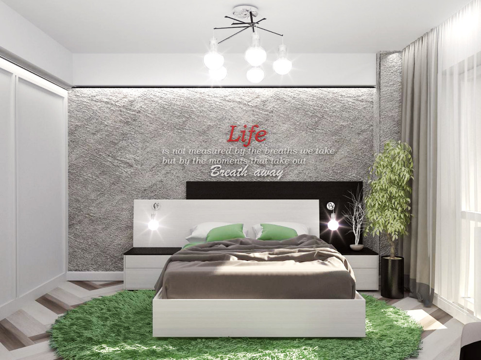 Яркий проект. Квартира 70 м.кв. фьюжн.