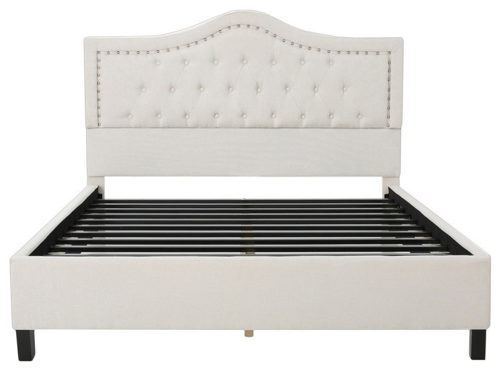 GDF Studio Adelais Fully Upholstered Queen Bed Set Transitional