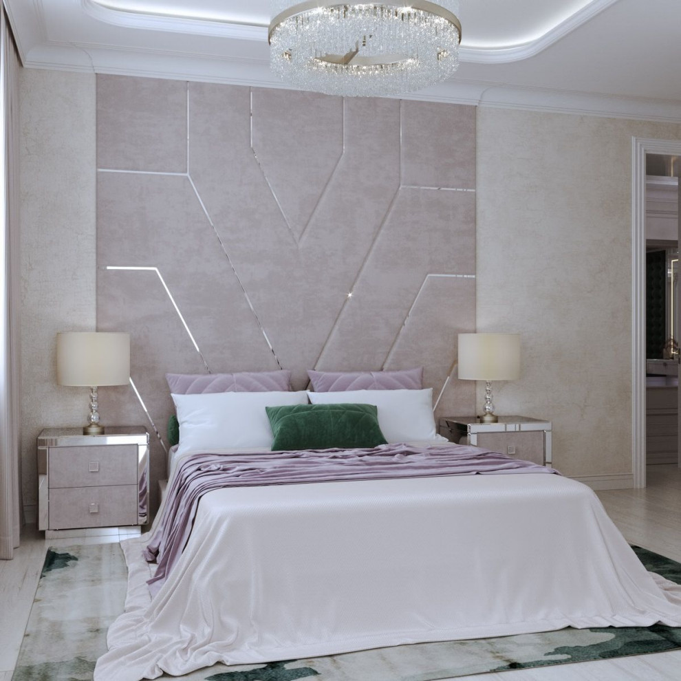 Спальня в светлых тонах