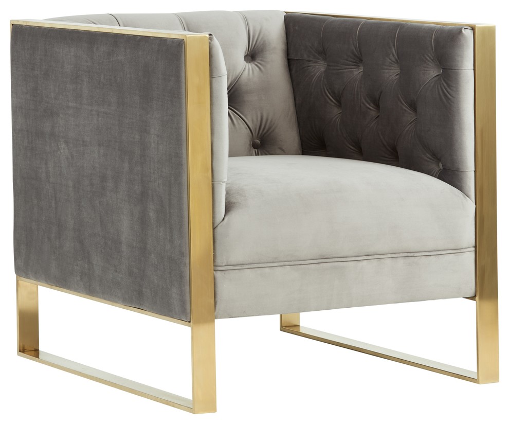 modern gray armchair