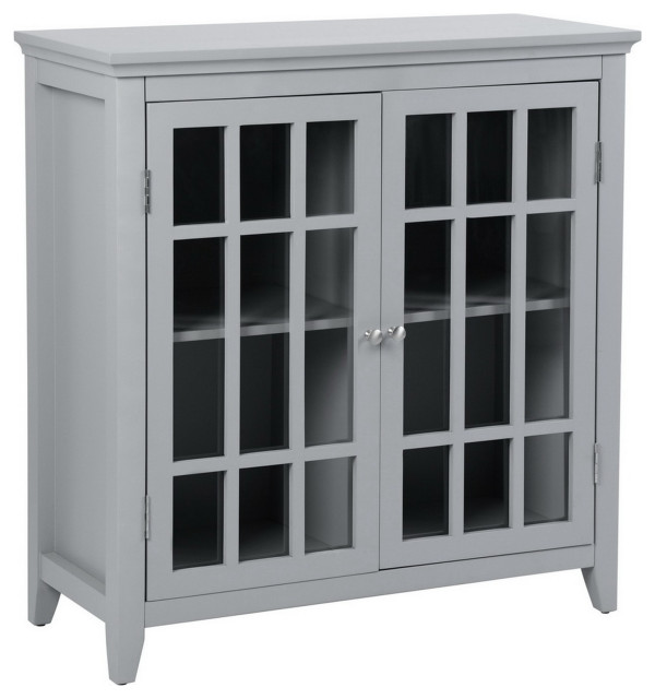 Wood Double Door Accent Cabinet with Interior Shelves, 36'' X 15 ...