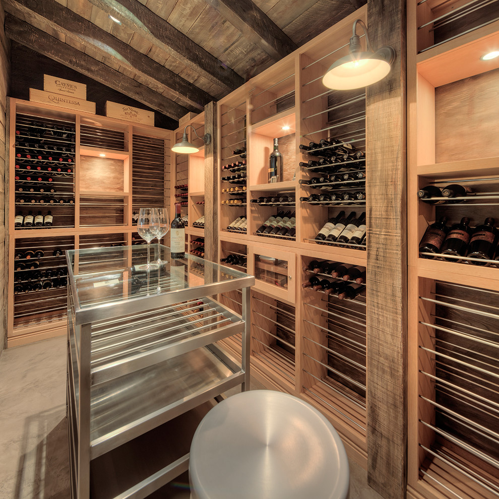 Inspiration for an eclectic wine cellar remodel in Miami
