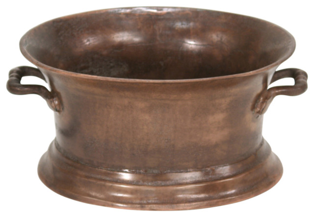 Newport Vintage Copper Oval Planter