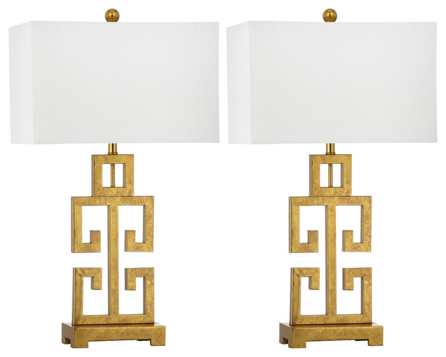 Safavieh Greek Key Table Lamps, 29" High, Set of 2