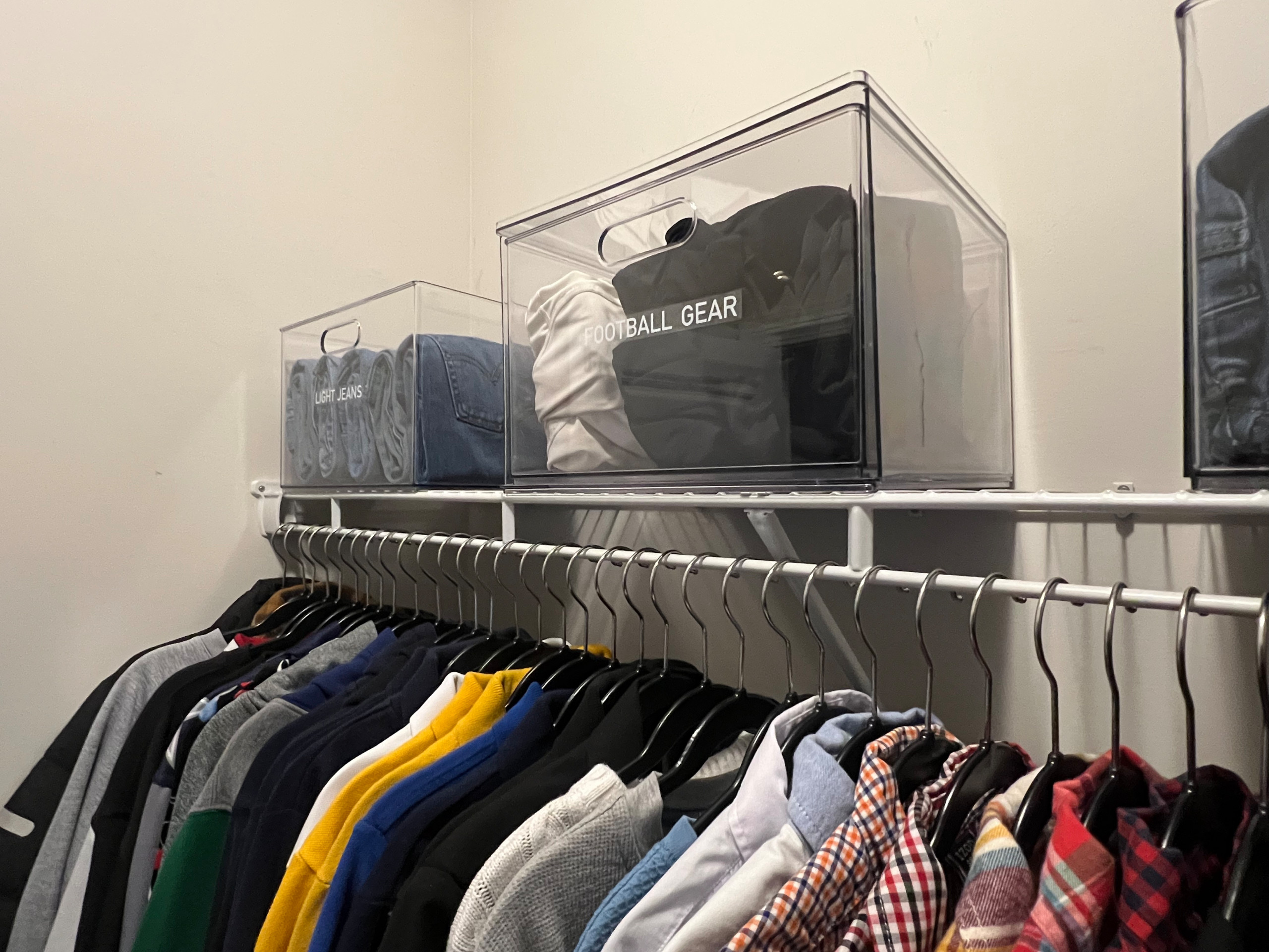 Clear Labeled Bins for Preparing for School
