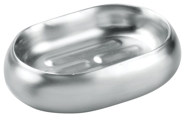 InterDesign Nogu Bath Soap Dish Brushed Stainless Steel