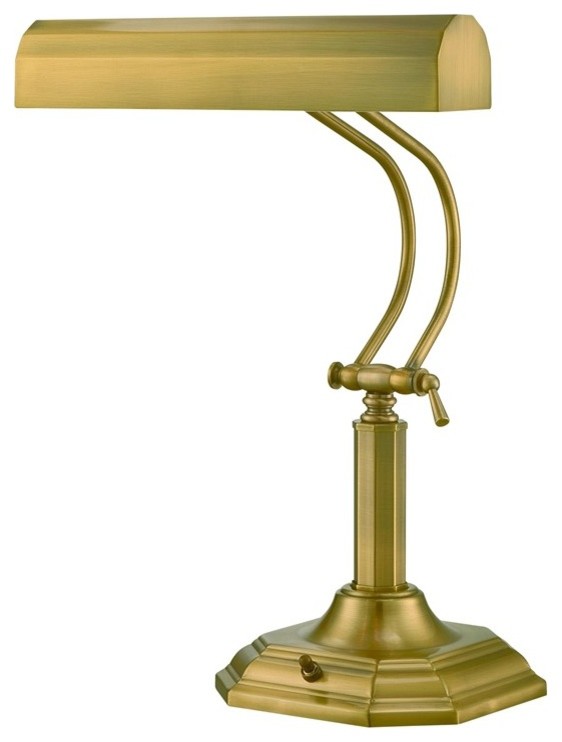 Piano Mate Table Lamps in Antique Brass