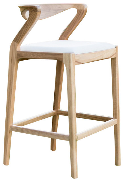 Duda Stool Natural Wood With Off-White Fabric transitional-bar-stools- sc 1 st Houzz : natural wood stool - islam-shia.org