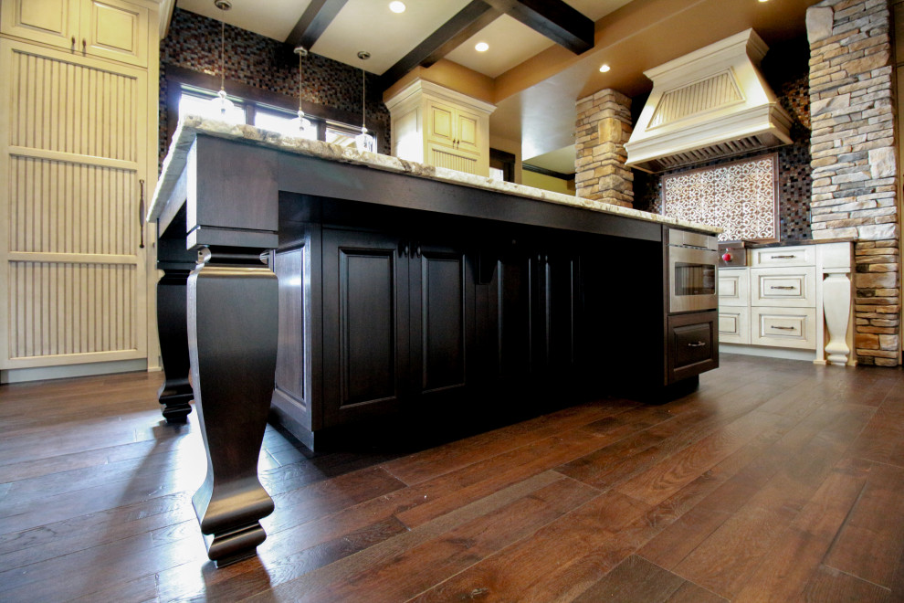 Inspiration for a rustic kitchen remodel in Seattle