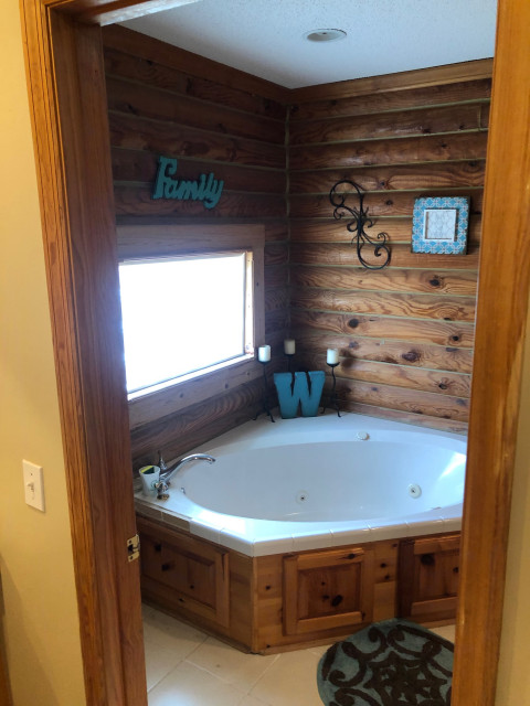 Master Bath Vanity Before rustic