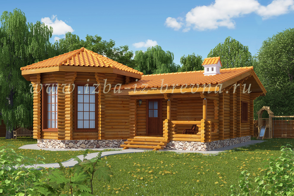 Проекты бань из оцилиндрованного бревна