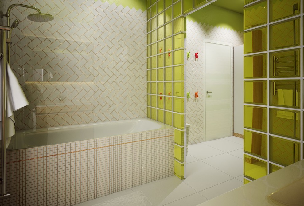 Большой санузел. Дом в пос. Михайловка Green.