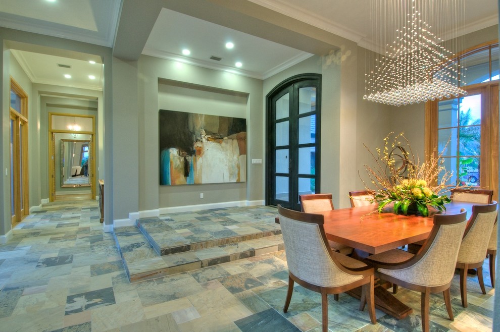 Entryway - transitional entryway idea in Tampa