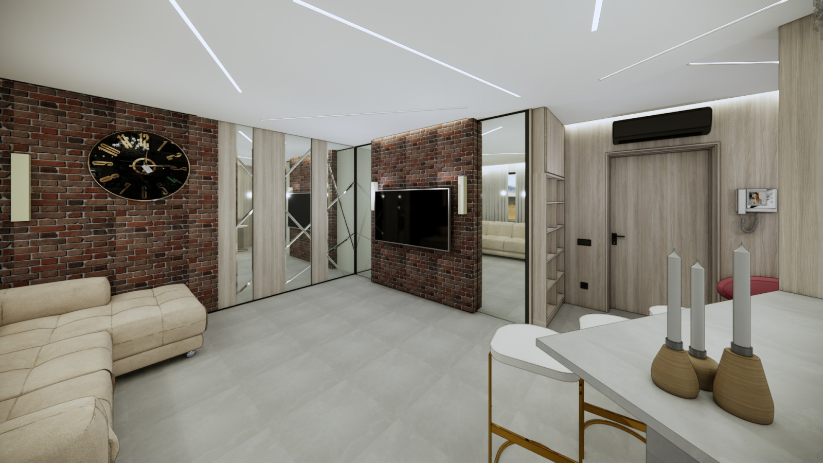 Небольшая квартира в современном стиле