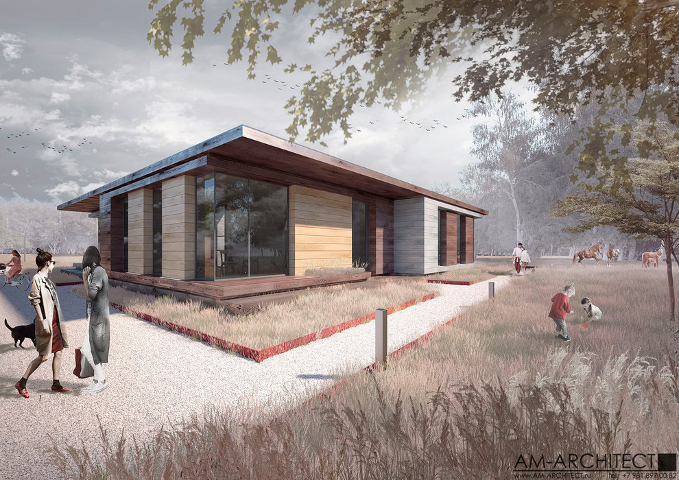 МОДУЛЬНЫЙ ЖИЛОЙ ДОМ "L-BOX" ДЛЯ ЭКОПАРКА "ЯСНО ПОЛЕ"