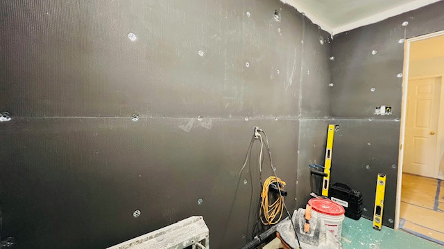Before, during & after 3 piece washroom remdelling in Meadowvalle