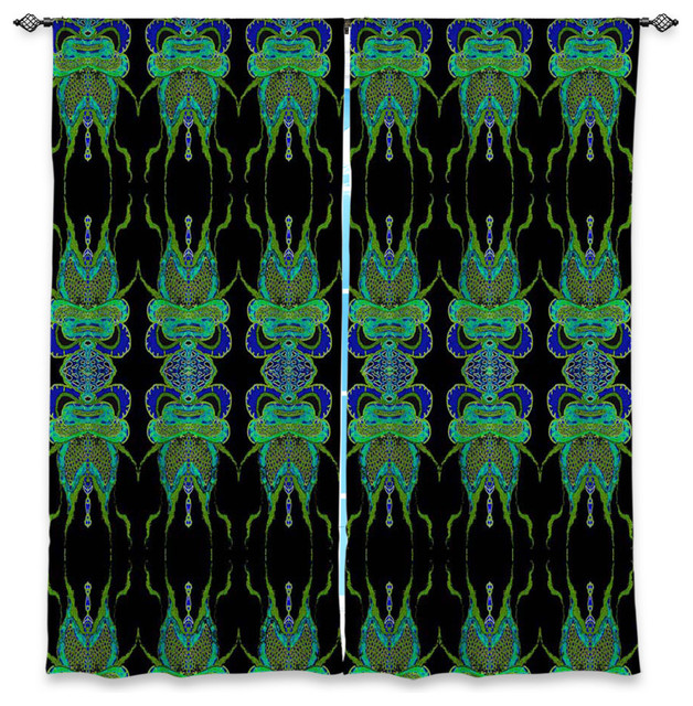Deep Blue Sea II Window Curtains, 40"x52", Lined