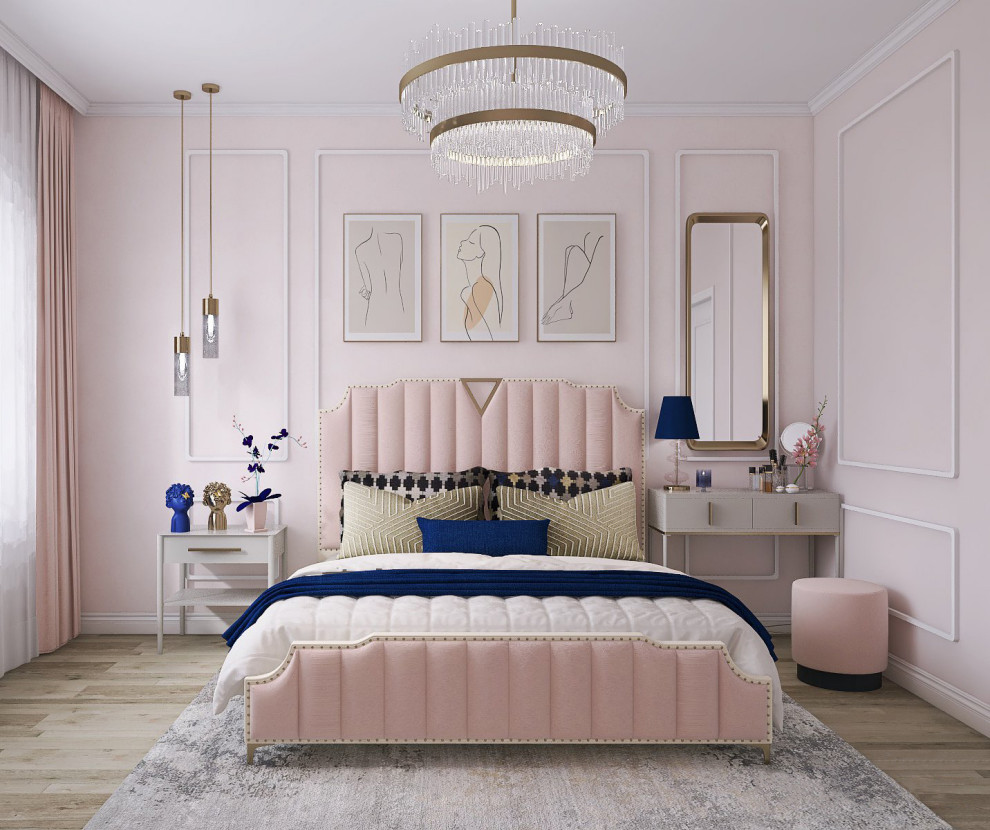 Неоклассика в оттенках нежной розы и сапфира