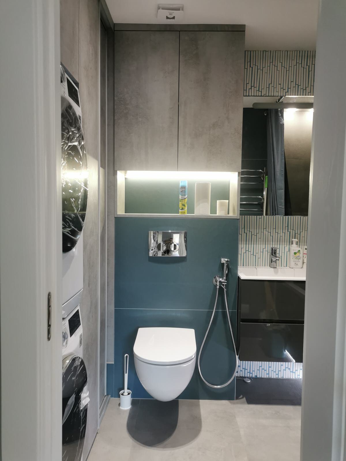 Реализация ванной комнаты с применением керамогранита ITALON