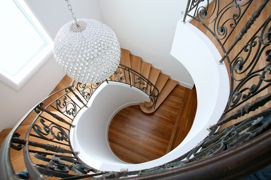 Midcentury spiral staircase in Sydney.