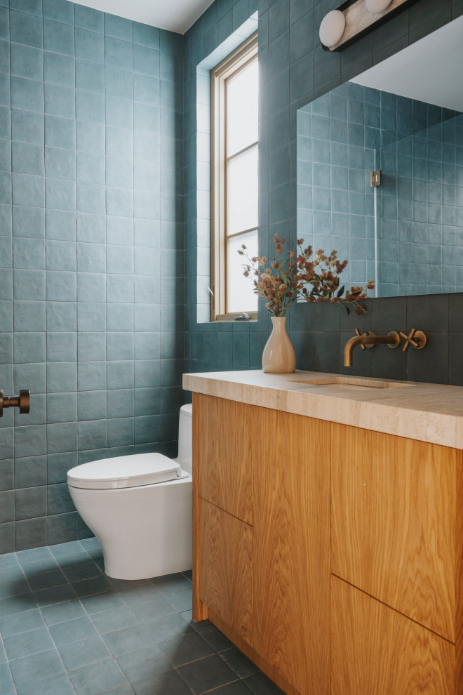 View of Corinth Residence - Scandinavian - Bathroom - Los Angeles - by HWA ...