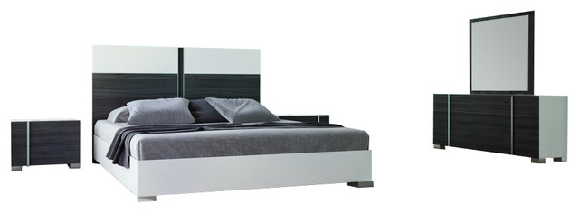 Nova Domus Corrado Italian White And Gray Bedroom Set Contemporary Nova Domus Corrado Italian White And Gray Bedroom Set Eastern King