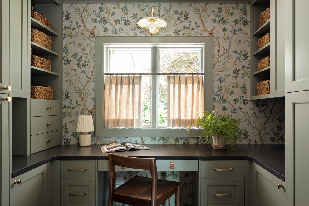 Inspiration for a transitional home office remodel in Seattle
