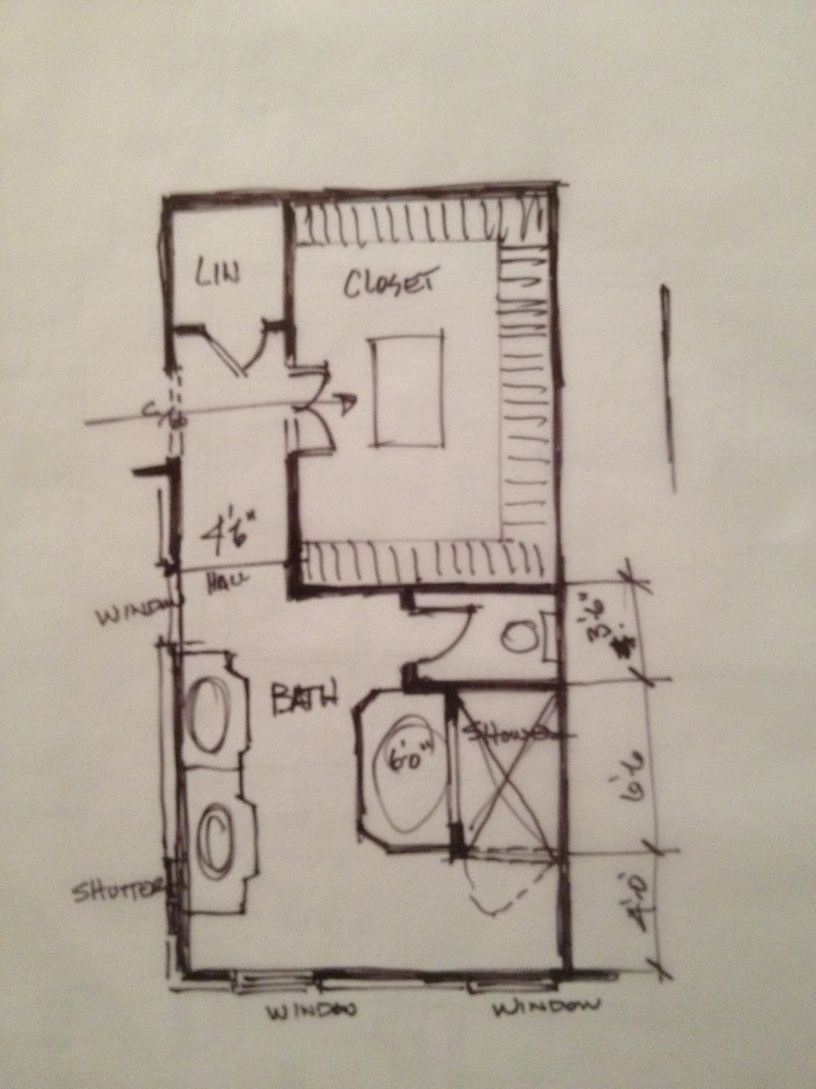 Help with master bathroom/closet layout