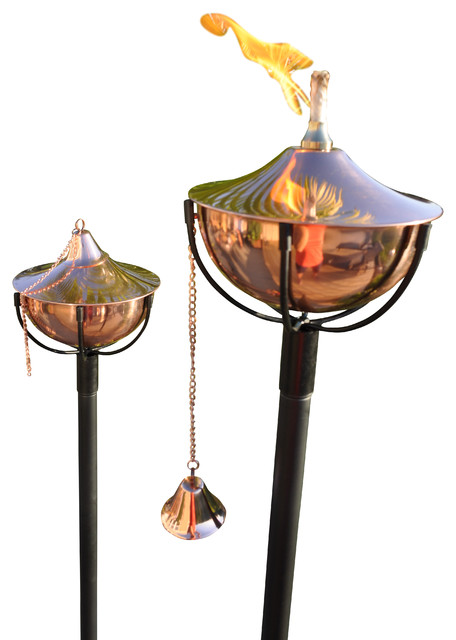 Maui Grande Garden Torch Smooth Copper, Set of Two