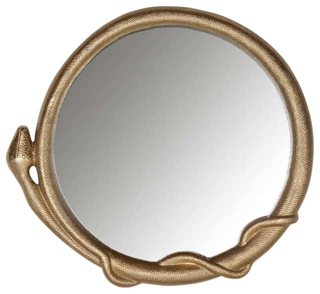 Gold Snake Mirror OROA Fiona Contemporary Wall Mirrors by OROA