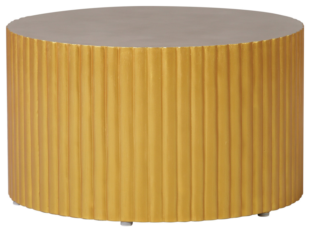 Scallop Zanzibar Coffee Table Gold Outdoor Coffee Table