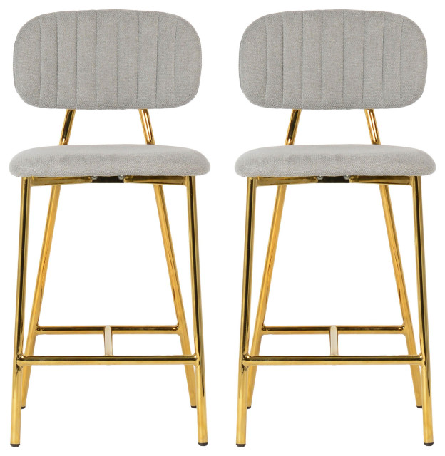 Ariana Counter Stool, Set of 2 Contemporary Bar Stools And Counter