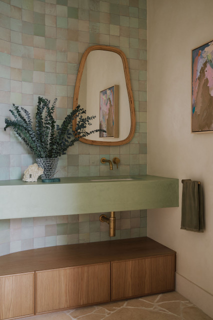 Willow Residence mediterranean-powder-room