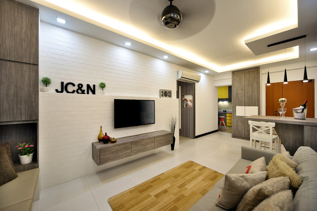 Boon Lay Drive contemporary-vardagsrum