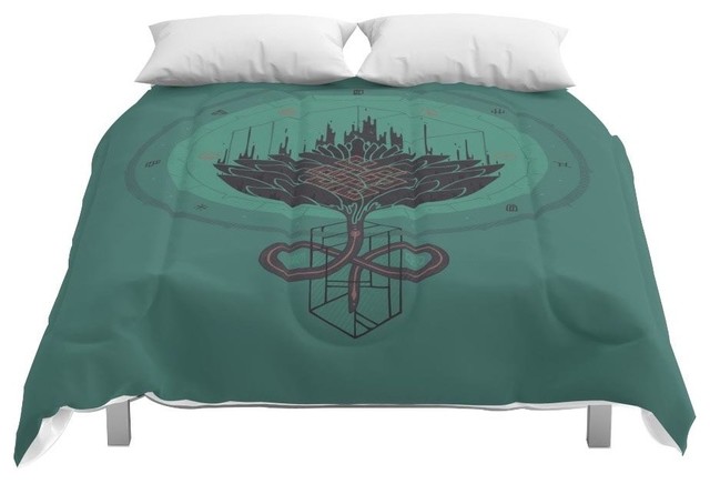 Society6 Black Dahlia Comforter Contemporary Comforters And