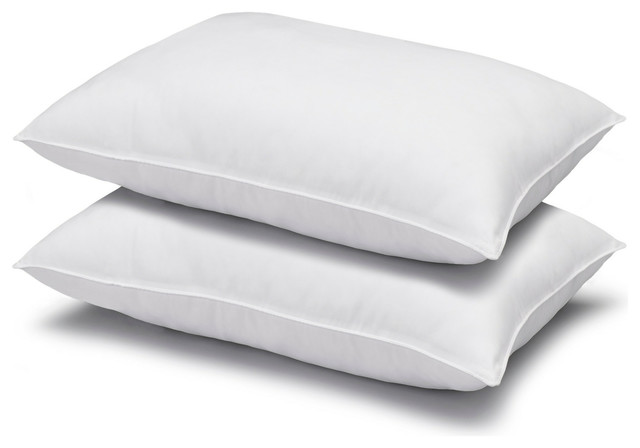 2 Pack Poly Cotton Superior Down Like Soft Stomach Sleeper Pillows