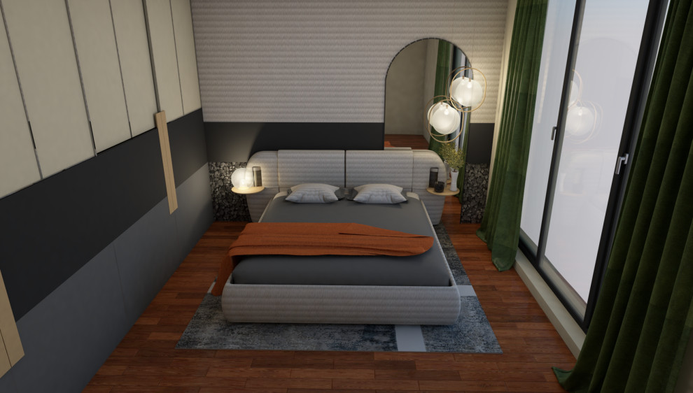 Дизайн-проект  мастер-спальни 22 кв. м.