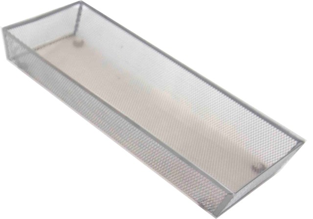 Mesh Steel Drawer Organizer Silver 3 X9 Contemporary